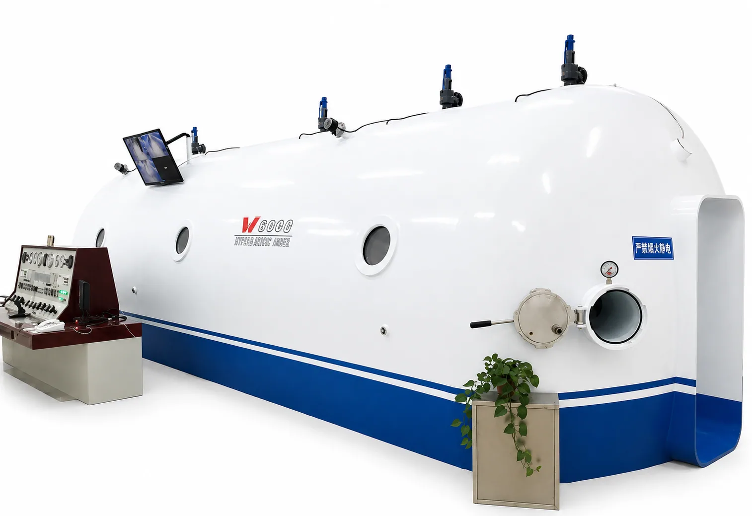 Cameră Hiperbarică Cilindrică cu 2 Cabine - miniatură 2
