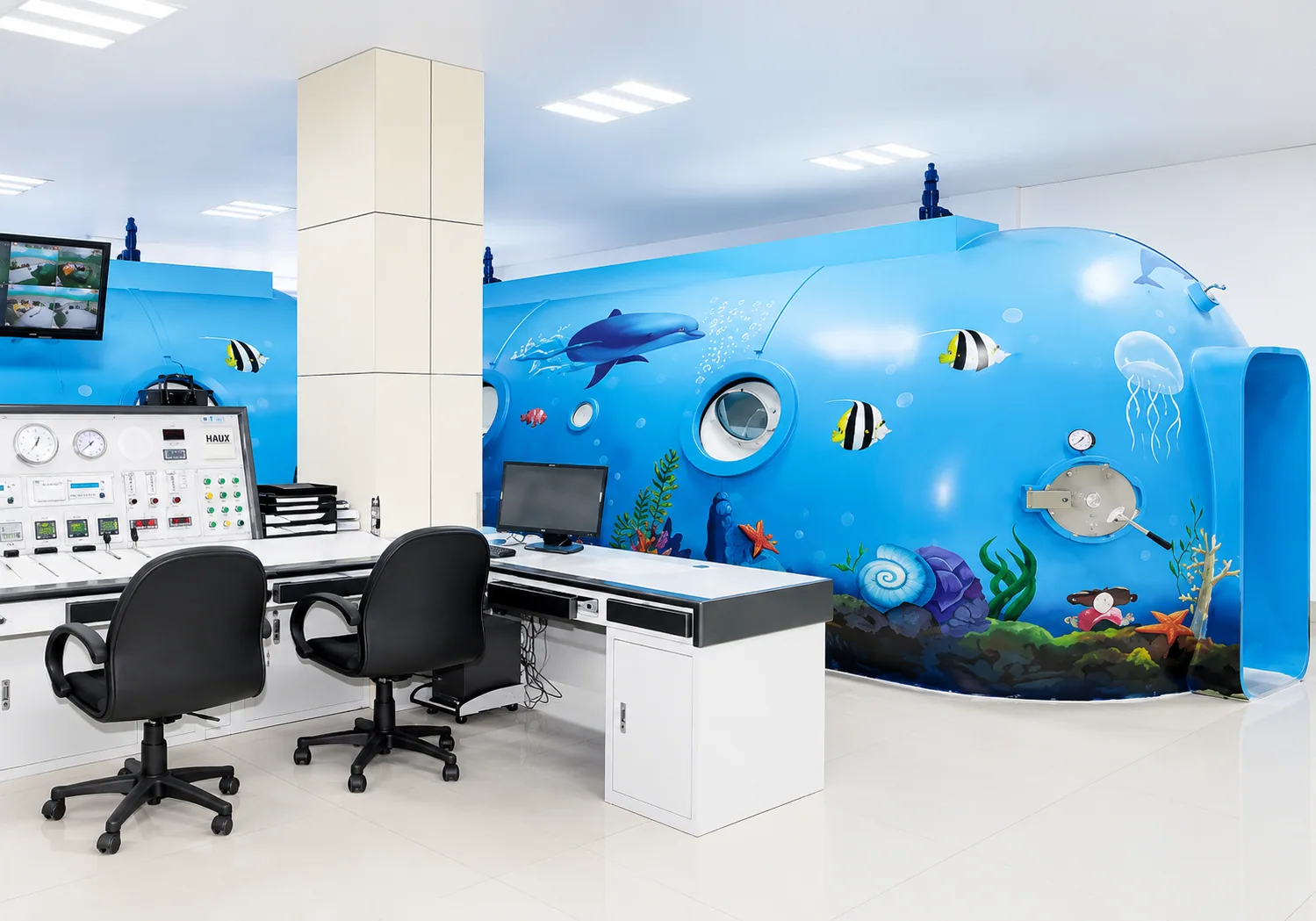 Cameră Hiperbarică Cilindrică cu 3 Cabine - miniatură 3
